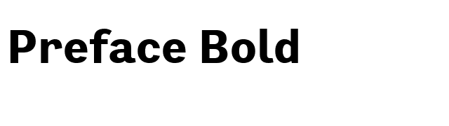 Preface Bold font preview