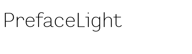 PrefaceLight font preview