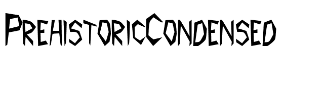 PrehistoricCondensed font preview