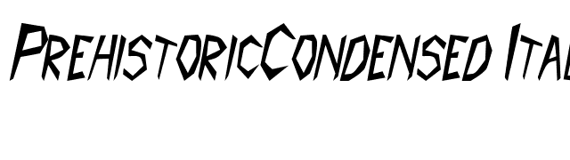 PrehistoricCondensed Italic font preview