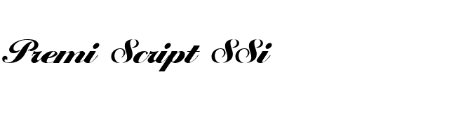 Premi Script SSi font preview