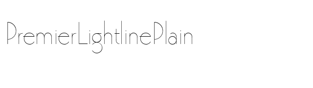 PremierLightlinePlain font preview