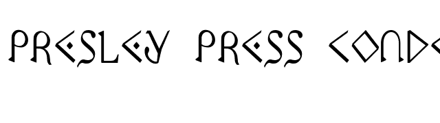 Presley Press Condensed font preview