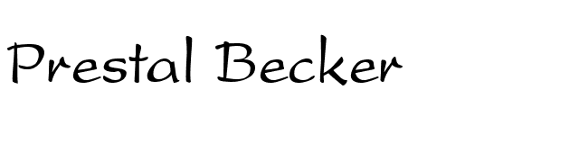 Prestal Becker font preview