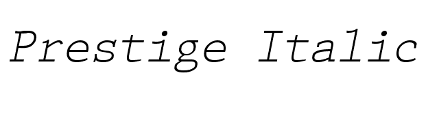 Prestige Italic font preview