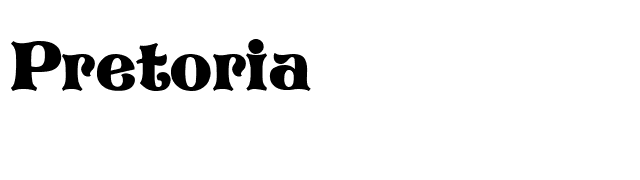 Pretoria font preview