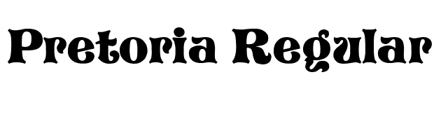 Pretoria Regular font preview