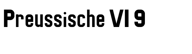 Preussische VI 9 font preview