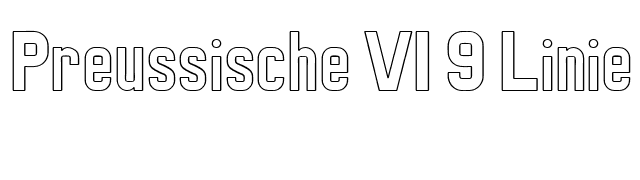 Preussische VI 9 Linie font preview