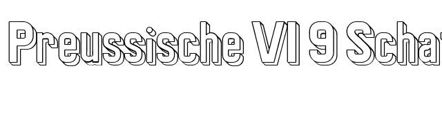 Preussische VI 9 Schatten-Linie font preview