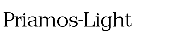 Priamos-Light font preview