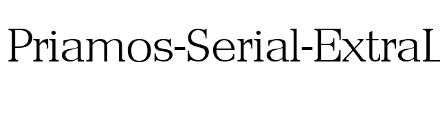 Priamos-Serial-ExtraLight-Regular font preview