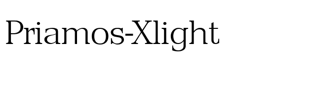 Priamos-Xlight font preview