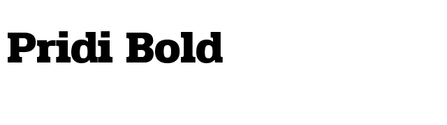 Pridi Bold font preview