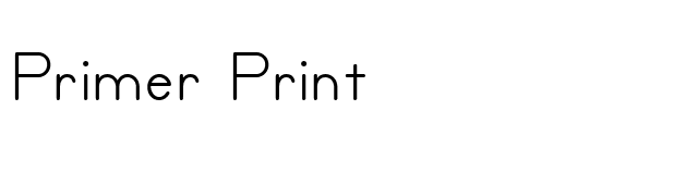 Primer Print font preview