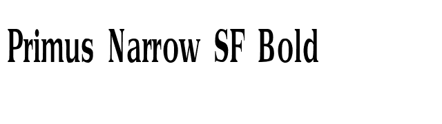 Primus Narrow SF Bold font preview