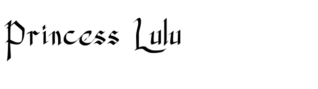 Princess Lulu font preview