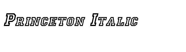 Princeton Italic font preview