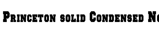 Princeton solid Condensed Normal font preview