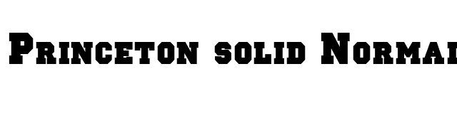 Princeton solid Normal font preview