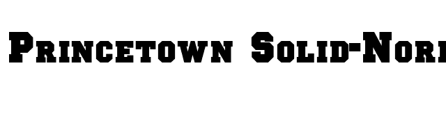 Princetown Solid-Normal font preview