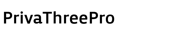 PrivaThreePro font preview