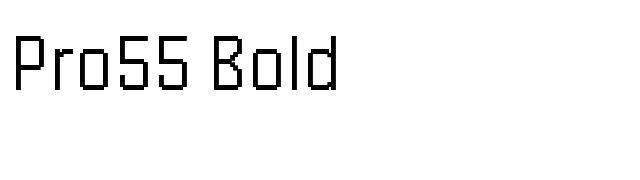 Pro55 Bold font preview