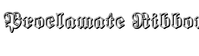 Proclamate Ribbon Heavy font preview