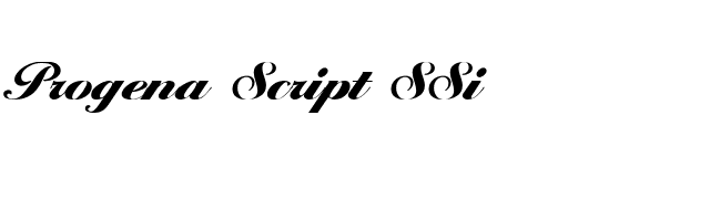 Progena Script SSi font preview