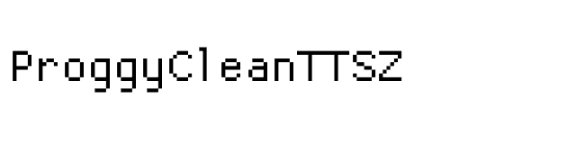 ProggyCleanTTSZ font preview