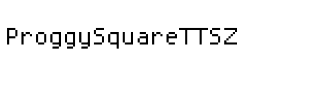 ProggySquareTTSZ font preview