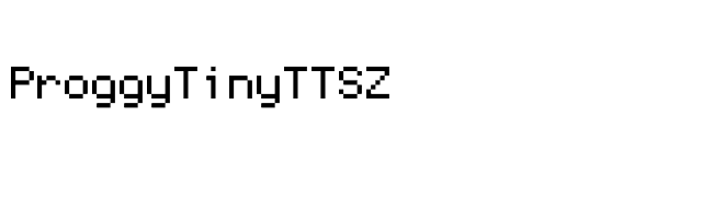 ProggyTinyTTSZ font preview