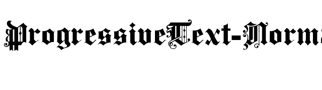 ProgressiveText-Normal font preview