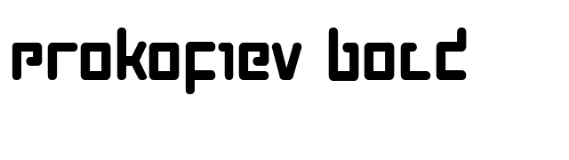 Prokofiev Bold font preview