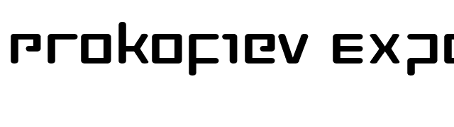 Prokofiev Expanded font preview