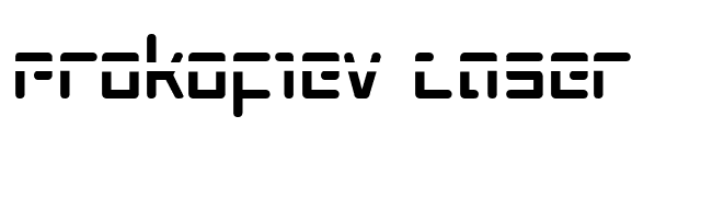 Prokofiev Laser font preview