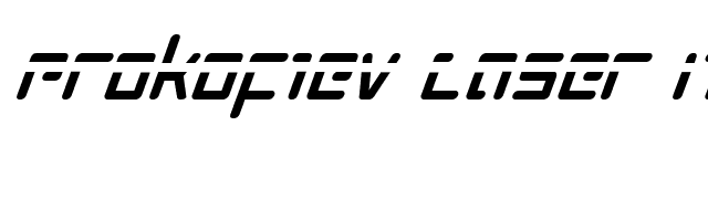 Prokofiev Laser Italic font preview