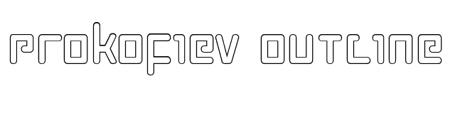 Prokofiev Outline font preview