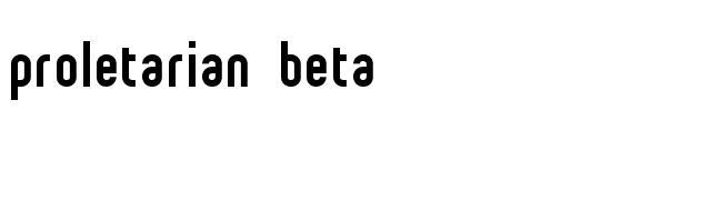 Proletarian Beta font preview