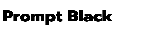 Prompt Black font preview