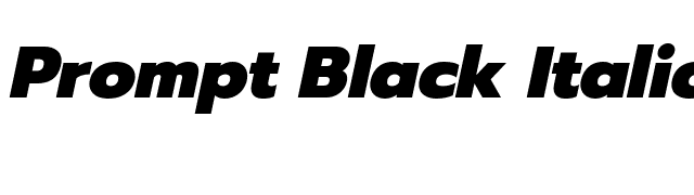 Prompt Black Italic font preview