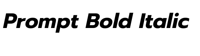 Prompt Bold Italic font preview