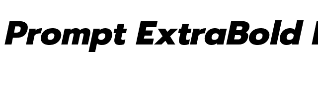 Prompt ExtraBold Italic font preview