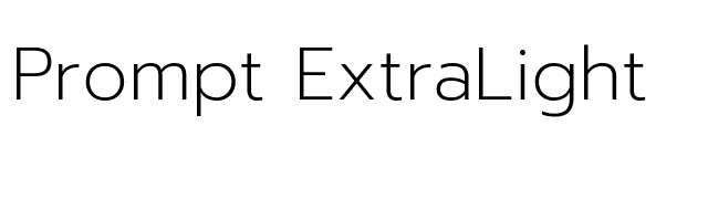 Prompt ExtraLight font preview