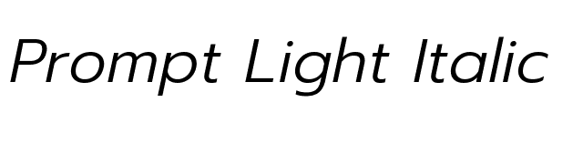 Prompt Light Italic font preview