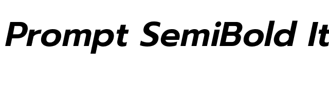 Prompt SemiBold Italic font preview