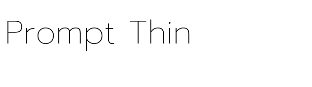 Prompt Thin font preview