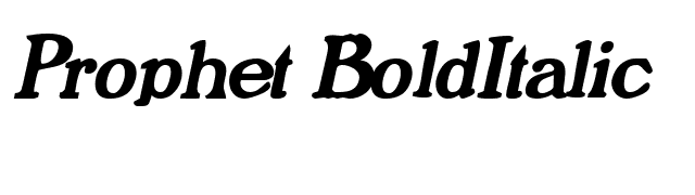 Prophet BoldItalic font preview