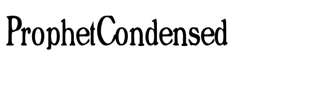 ProphetCondensed font preview