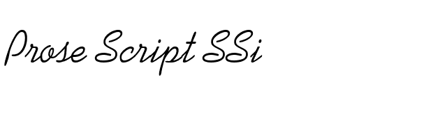 Prose Script SSi font preview